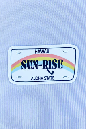 Sun-Rise License Plate Sticker