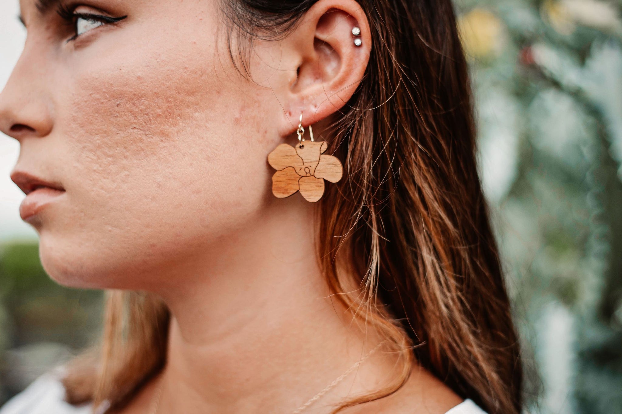 Puakenikeni Wooden Earrings